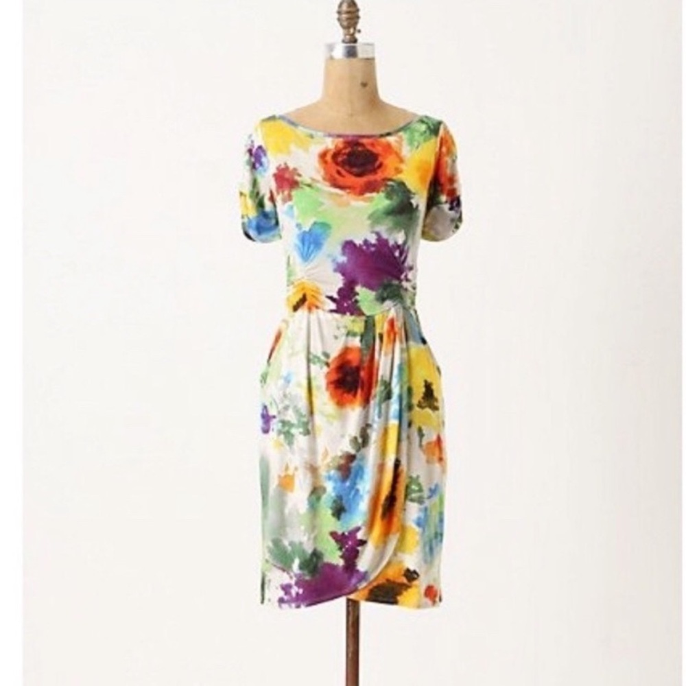 ANTHROPOLOGIE Weston Wear Gathered Hemlock Dress